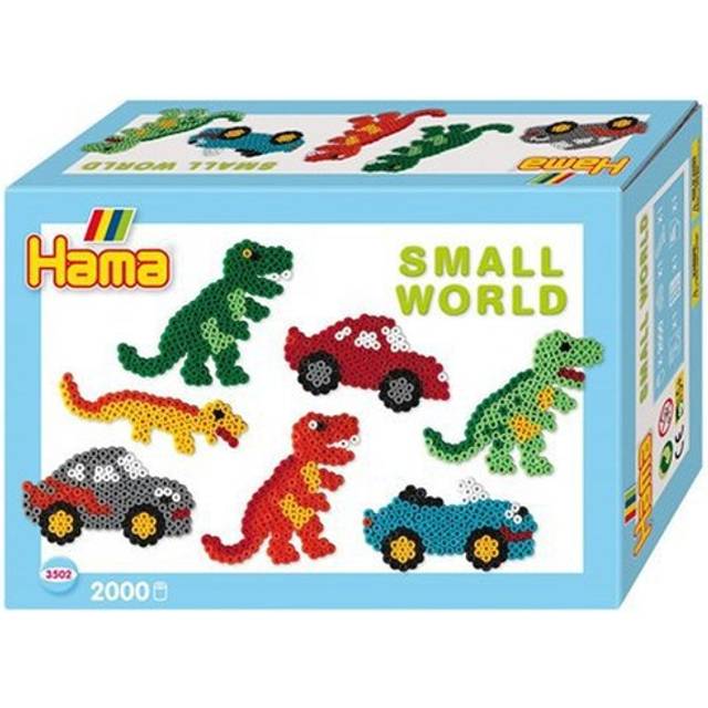 Billede af Hama Midi Small World Dinosaur & Cars Set 3502